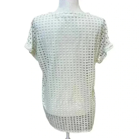 Tart Sheer Overlay Cream Blouse size M - Picture 2 of 7